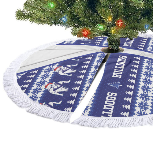 Bulldogs Rugby Christmas Tree Skirt Aboriginal Seamless Cardigan Inspired
