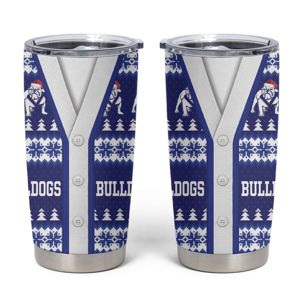 Bulldogs Rugby Christmas Tumbler Cup Aboriginal Seamless Cardigan Inspired