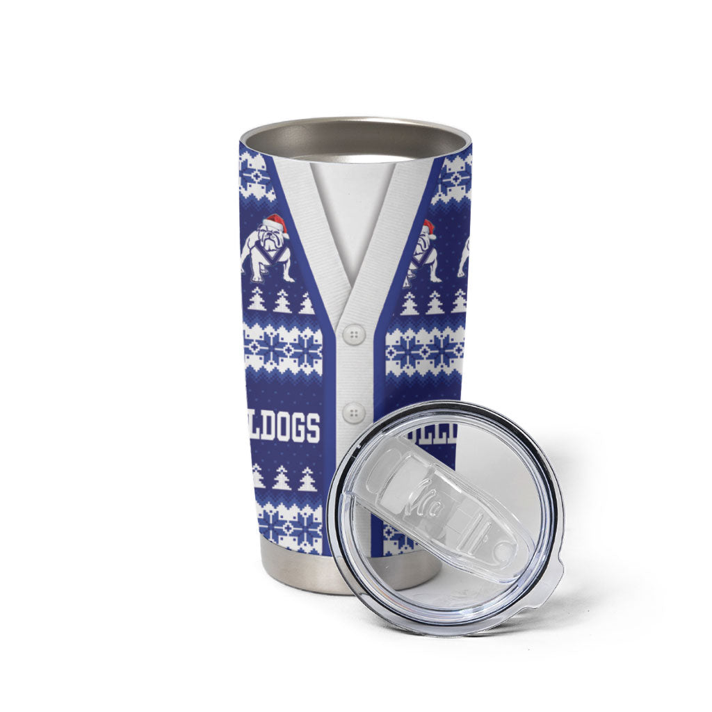 Bulldogs Rugby Christmas Tumbler Cup Aboriginal Seamless Cardigan Inspired