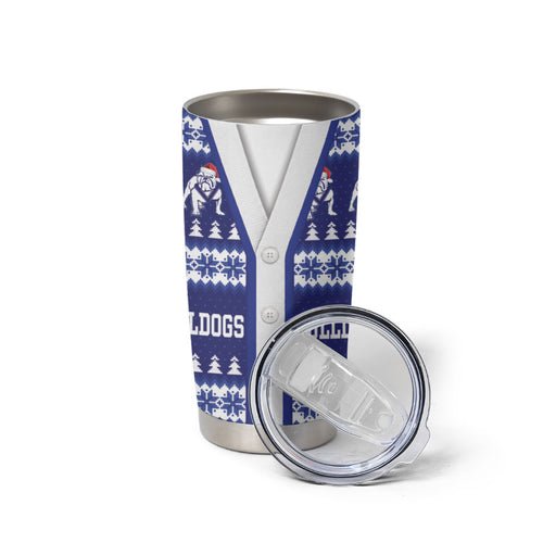 Bulldogs Rugby Christmas Tumbler Cup Aboriginal Seamless Cardigan Inspired