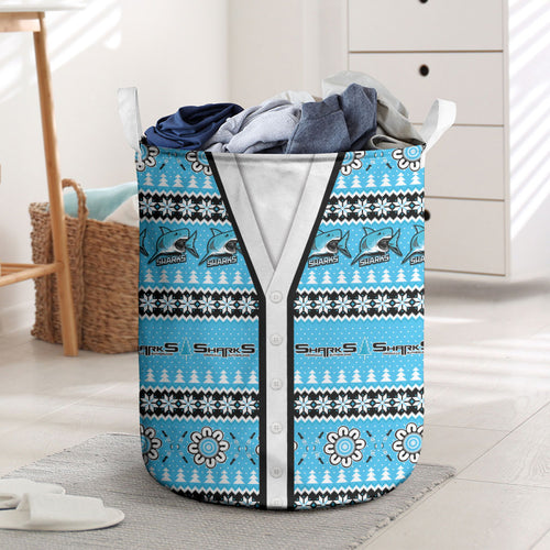 Sharks Rugby Christmas Laundry Basket Aboriginal Seamless Cardigan Inspired