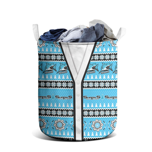 Sharks Rugby Christmas Laundry Basket Aboriginal Seamless Cardigan Inspired