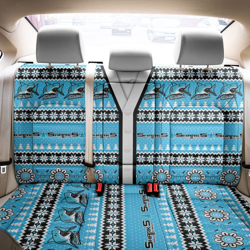 Sharks Rugby Christmas Back Car Seat Cover Aboriginal Seamless Cardigan Inspired