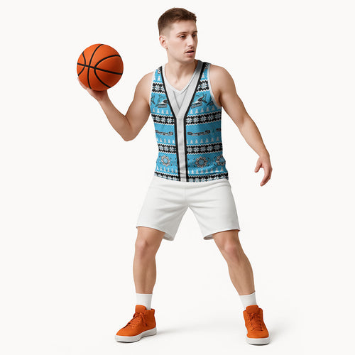 Sharks Rugby Christmas Basketball Jersey Aboriginal Seamless Cardigan Inspired