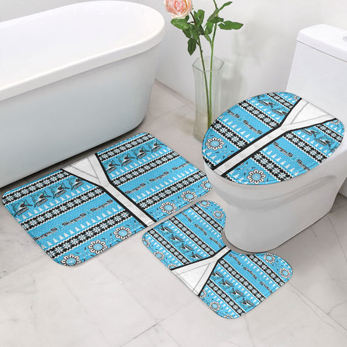 Sharks Rugby Christmas Bathroom Set Aboriginal Seamless Cardigan Inspired