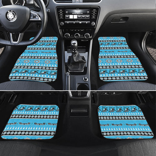Sharks Rugby Christmas Car Mats Aboriginal Seamless Cardigan Inspired