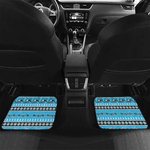Sharks Rugby Christmas Car Mats Aboriginal Seamless Cardigan Inspired