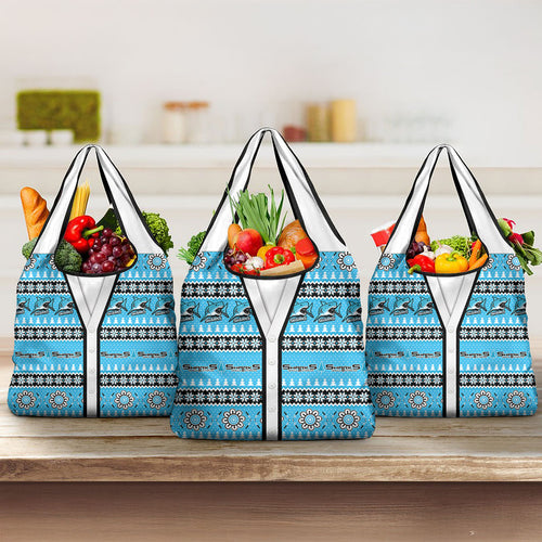 Sharks Rugby Christmas Grocery Bag Aboriginal Seamless Cardigan Inspired
