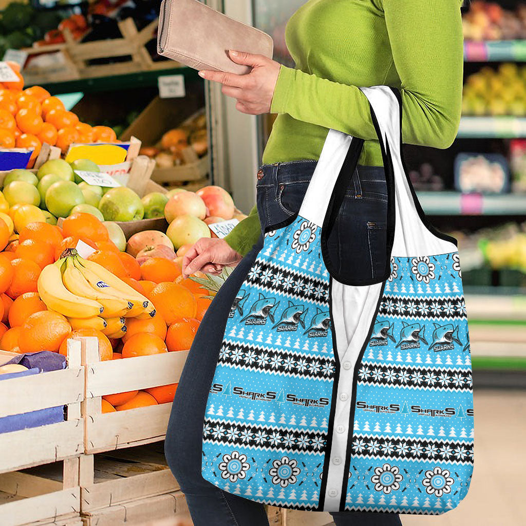 Sharks Rugby Christmas Grocery Bag Aboriginal Seamless Cardigan Inspired