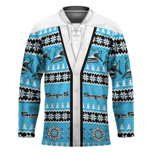 Sharks Rugby Christmas Hockey Jersey Aboriginal Seamless Cardigan Inspired