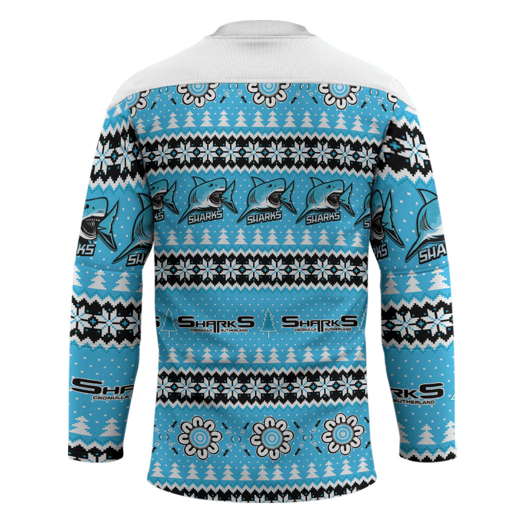 Sharks Rugby Christmas Hockey Jersey Aboriginal Seamless Cardigan Inspired