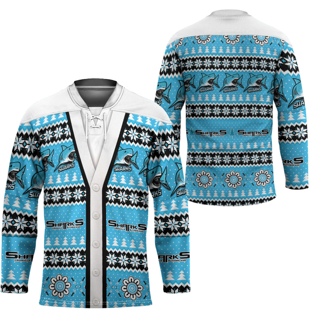 Sharks Rugby Christmas Hockey Jersey Aboriginal Seamless Cardigan Inspired