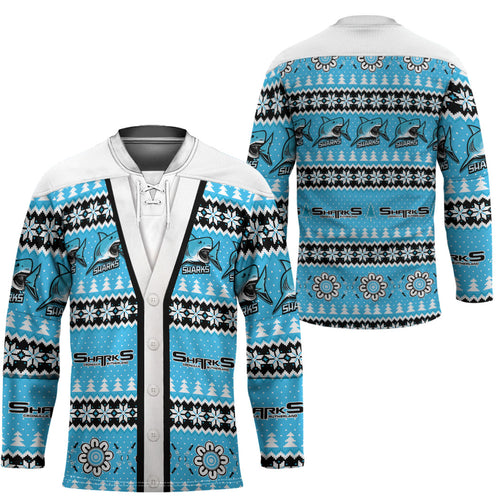 Sharks Rugby Christmas Hockey Jersey Aboriginal Seamless Cardigan Inspired