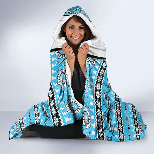 Sharks Rugby Christmas Hooded Blanket Aboriginal Seamless Cardigan Inspired
