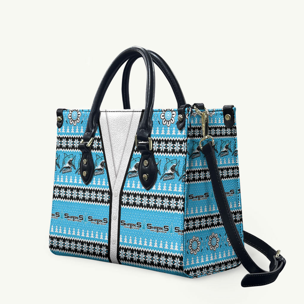 Sharks Rugby Christmas Leather Bag Aboriginal Seamless Cardigan Inspired