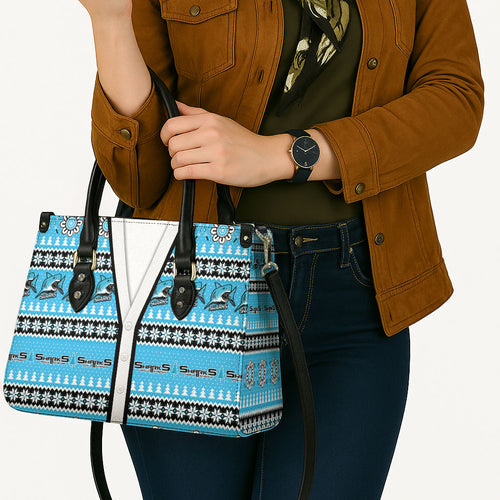 Sharks Rugby Christmas Leather Bag Aboriginal Seamless Cardigan Inspired