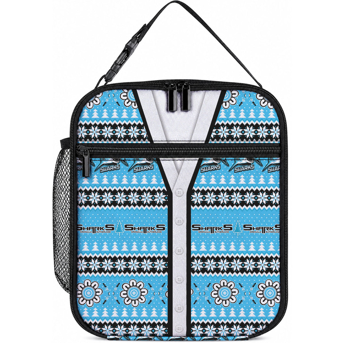 Sharks Rugby Christmas Lunch Bag Aboriginal Seamless Cardigan Inspired