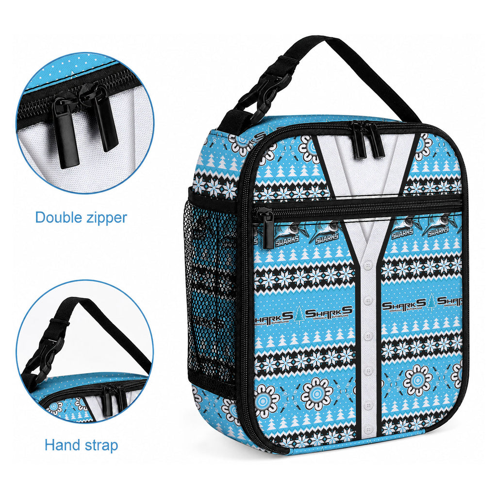 Sharks Rugby Christmas Lunch Bag Aboriginal Seamless Cardigan Inspired