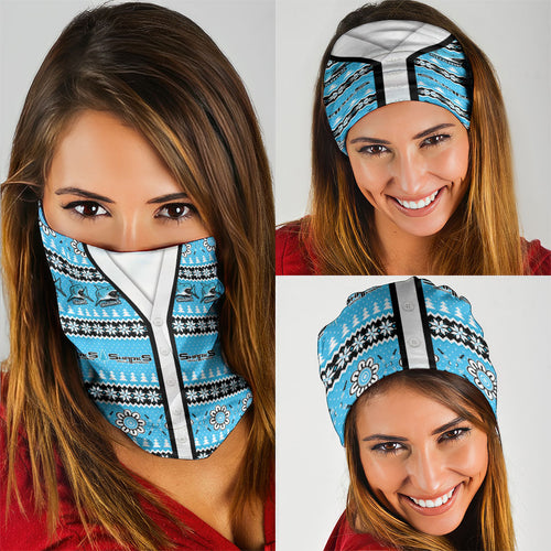 Sharks Rugby Christmas Neck Gaiter Aboriginal Seamless Cardigan Inspired