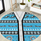 Sharks Rugby Christmas Round Carpet Aboriginal Seamless Cardigan Inspired