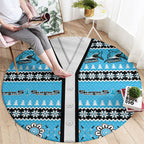 Sharks Rugby Christmas Round Carpet Aboriginal Seamless Cardigan Inspired