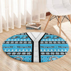 Sharks Rugby Christmas Round Carpet Aboriginal Seamless Cardigan Inspired