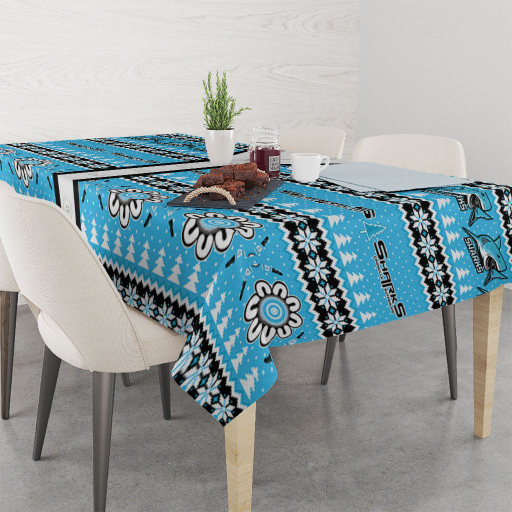 Sharks Rugby Christmas Tablecloth Aboriginal Seamless Cardigan Inspired