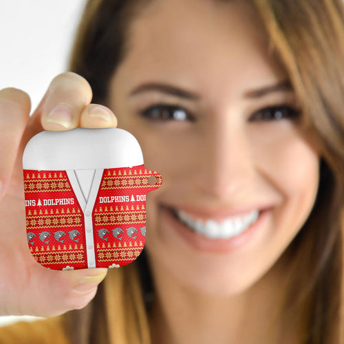 Dolphins Rugby Christmas AirPods Case Aboriginal Seamless Cardigan Inspired