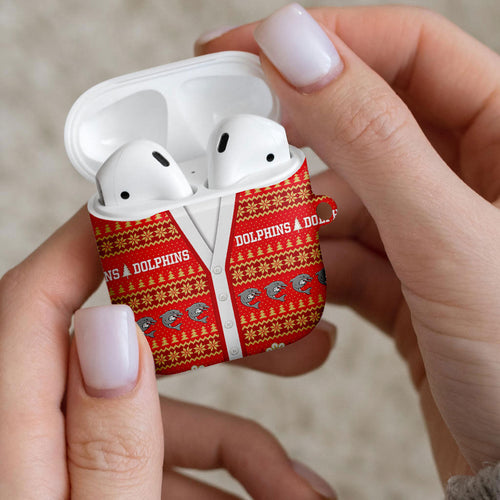 Dolphins Rugby Christmas AirPods Case Aboriginal Seamless Cardigan Inspired