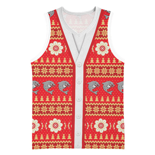 Dolphins Rugby Christmas Basketball Jersey Aboriginal Seamless Cardigan Inspired