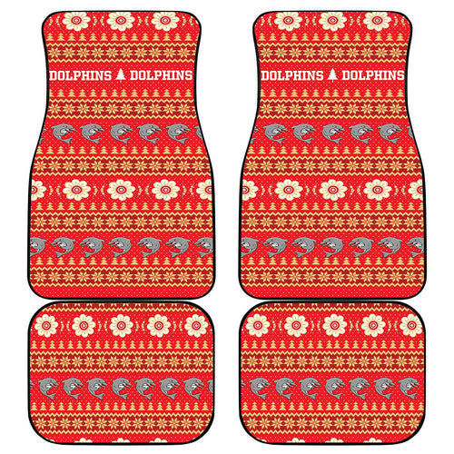 Dolphins Rugby Christmas Car Mats Aboriginal Seamless Cardigan Inspired