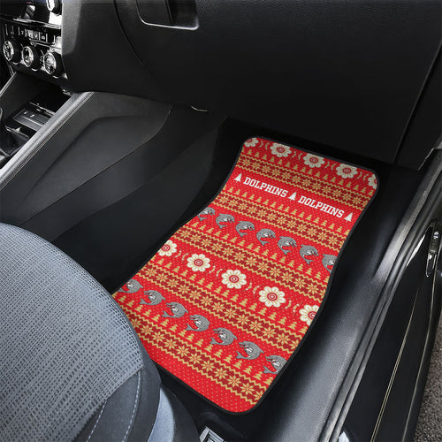 Dolphins Rugby Christmas Car Mats Aboriginal Seamless Cardigan Inspired