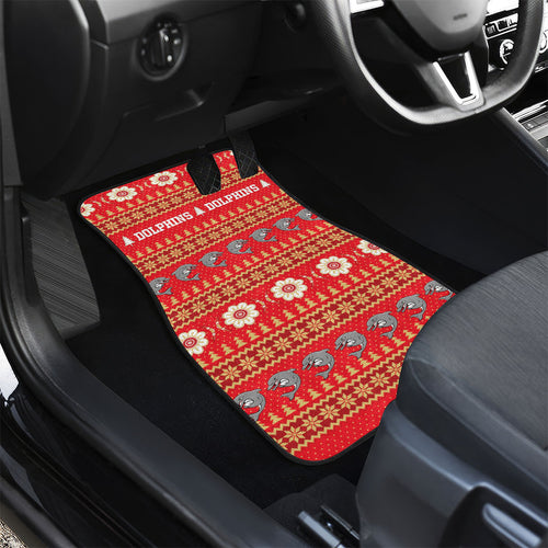 Dolphins Rugby Christmas Car Mats Aboriginal Seamless Cardigan Inspired