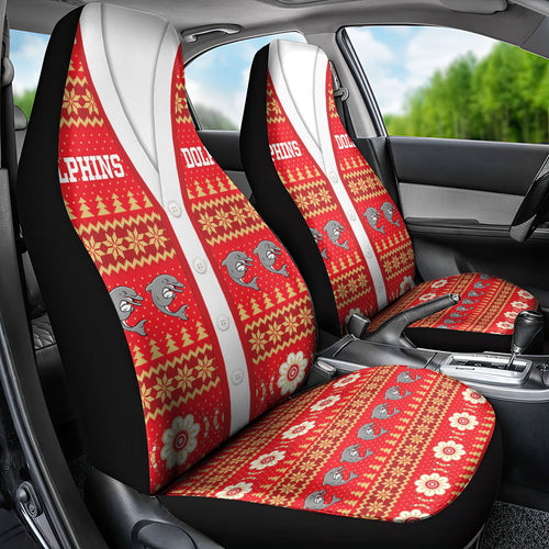 Dolphins Rugby Christmas Car Seat Cover Aboriginal Seamless Cardigan Inspired