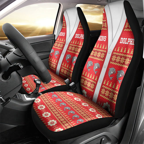 Dolphins Rugby Christmas Car Seat Cover Aboriginal Seamless Cardigan Inspired