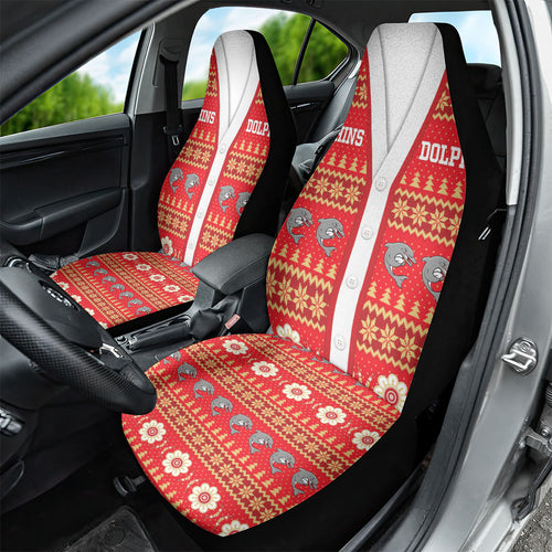 Dolphins Rugby Christmas Car Seat Cover Aboriginal Seamless Cardigan Inspired