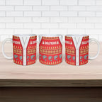 Dolphins Rugby Christmas Ceramic Mug Aboriginal Seamless Cardigan Inspired