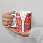 Dolphins Rugby Christmas Ceramic Mug Aboriginal Seamless Cardigan Inspired
