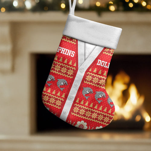 Dolphins Rugby Christmas Stocking Aboriginal Seamless Cardigan Inspired