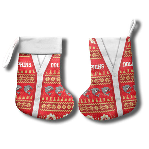 Dolphins Rugby Christmas Stocking Aboriginal Seamless Cardigan Inspired