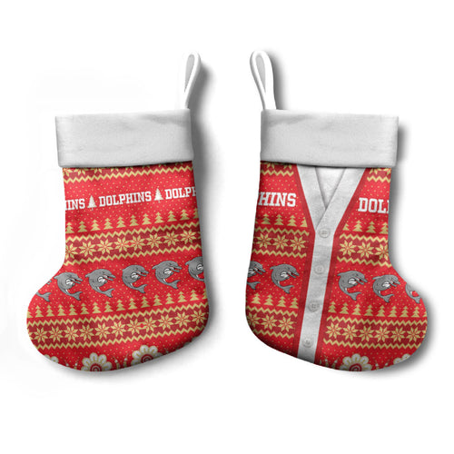 Dolphins Rugby Christmas Stocking Aboriginal Seamless Cardigan Inspired