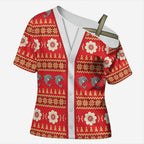 Dolphins Rugby Christmas Cross Shoulder Shirt Aboriginal Seamless Cardigan Inspired
