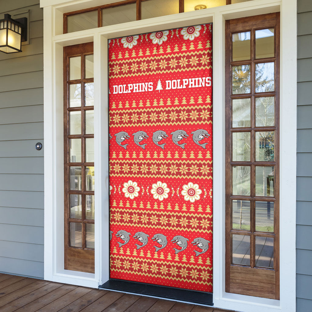 Dolphins Rugby Christmas Door Cover Aboriginal Seamless Cardigan Inspired