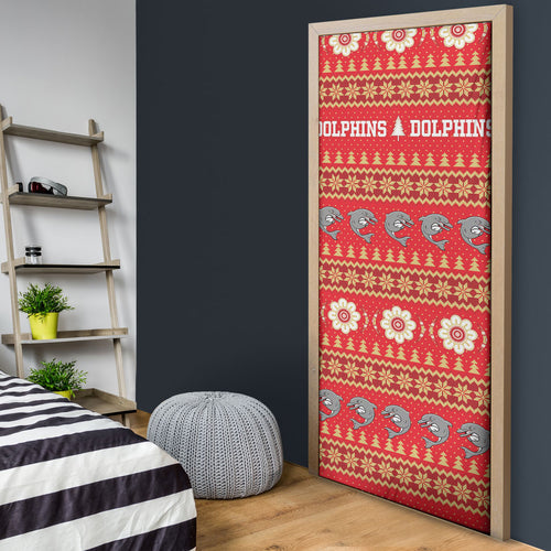 Dolphins Rugby Christmas Door Cover Aboriginal Seamless Cardigan Inspired