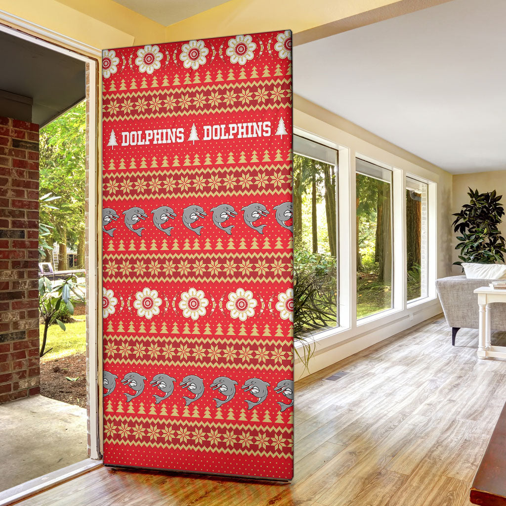 Dolphins Rugby Christmas Door Cover Aboriginal Seamless Cardigan Inspired