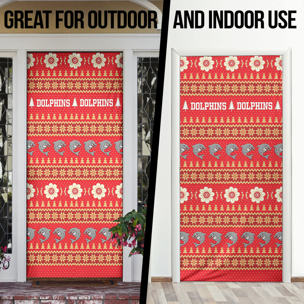 Dolphins Rugby Christmas Door Cover Aboriginal Seamless Cardigan Inspired
