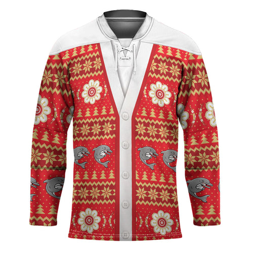 Dolphins Rugby Christmas Hockey Jersey Aboriginal Seamless Cardigan Inspired