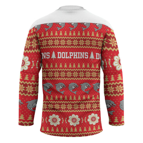 Dolphins Rugby Christmas Hockey Jersey Aboriginal Seamless Cardigan Inspired