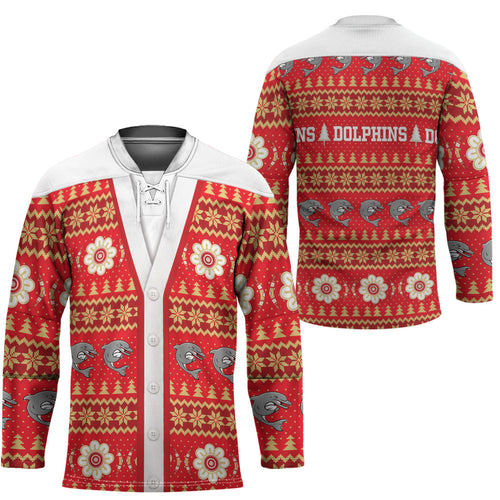 Dolphins Rugby Christmas Hockey Jersey Aboriginal Seamless Cardigan Inspired