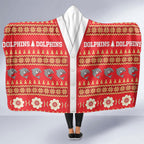 Dolphins Rugby Christmas Hooded Blanket Aboriginal Seamless Cardigan Inspired